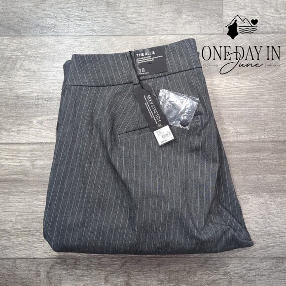 Lane Bryant The Allie Pin Striped Ankle Pants Size 18 - Picture 6 of 6